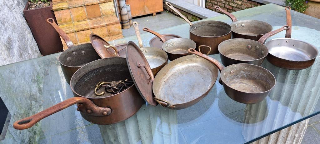 Casseroles et poêles vintage en cuivre, Maison & Meubles, Cuisine | Casseroles & Poêles, Enlèvement