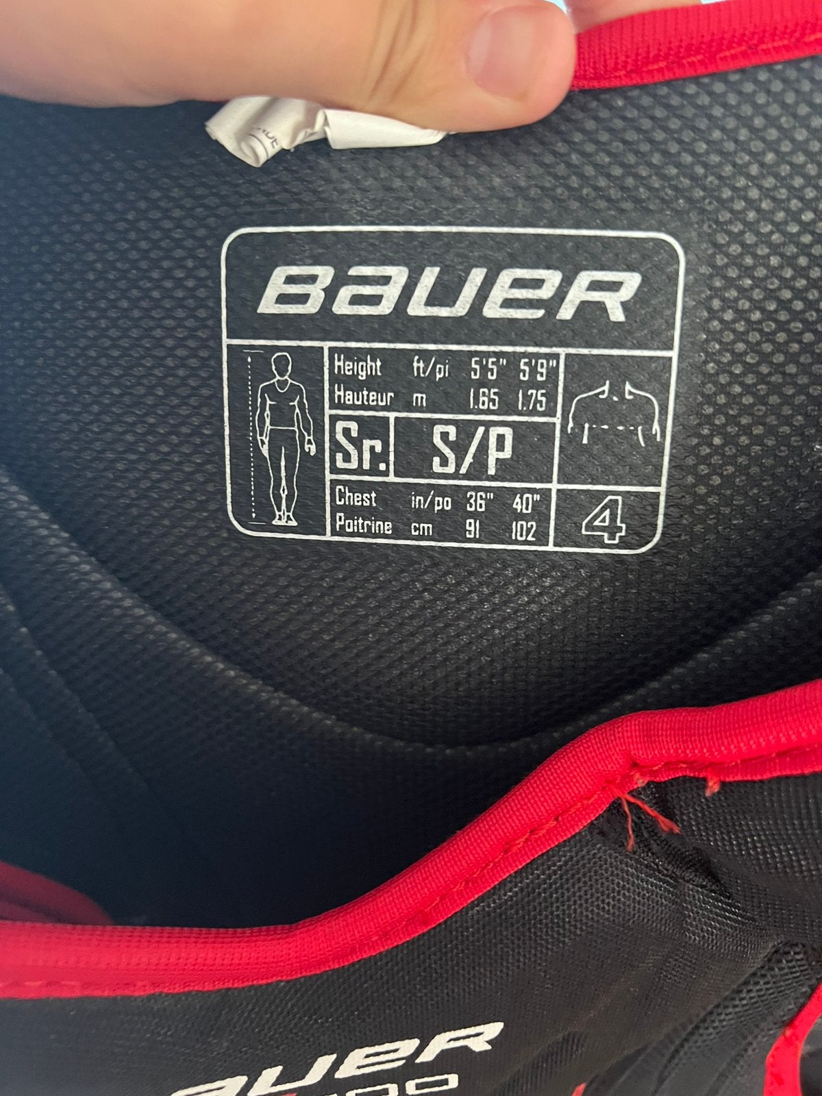Protection pour hockey sur glace Bauer, Sports & Fitness, Enlèvement, Comme neuf, Protection