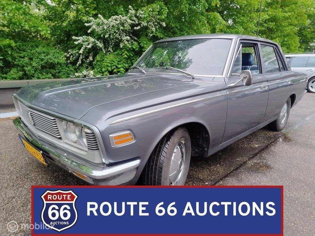Toyota Crown Sedan | 1971 | Route 66 Auctions, Auto's, Zwart, Bedrijf, Handgeschakeld, Overige carrosserie