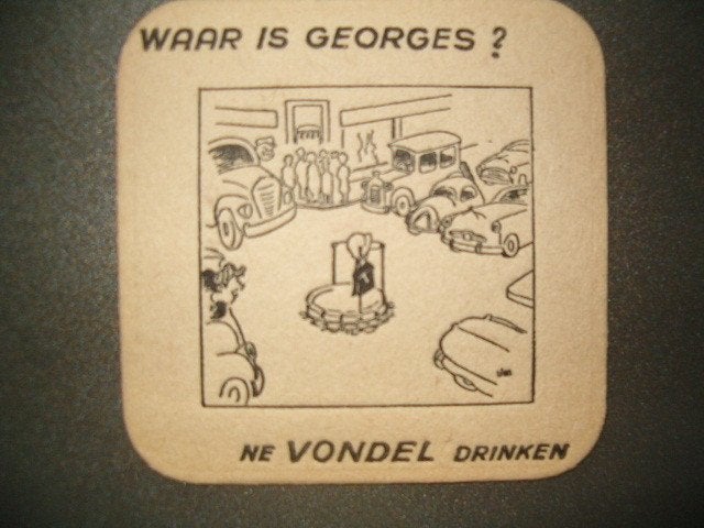 Tapis à bière Vondel Meulebeke 4 : 94 x 94 mm, Enlèvement ou Envoi, Utilisé, Sous-bock