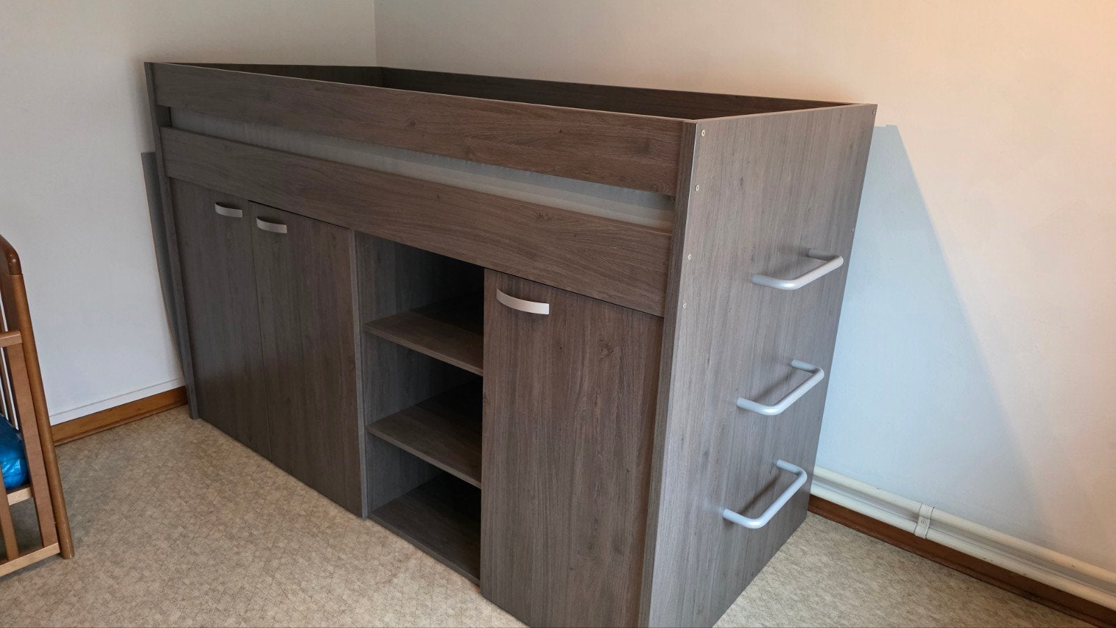 Eenpersoonsbed MET MATRAS, Kinderen en Baby's, Ophalen, Zo goed als nieuw, Halfhoogslaper