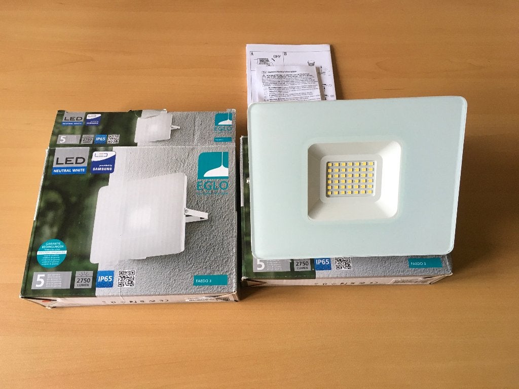 2 LED Wandlampen voor buiten Faedo 3 van Eglo, NIEUW, Tuin en Terras, Ophalen, Minder dan 50 watt, Wandlamp, Netvoeding