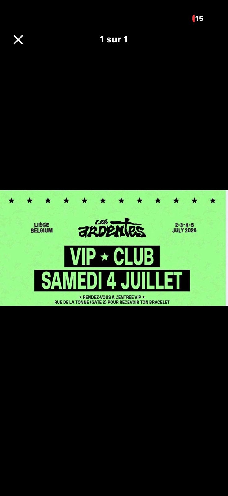 2 place vip club pour le samedi, Tickets & Billets, Deux personnes