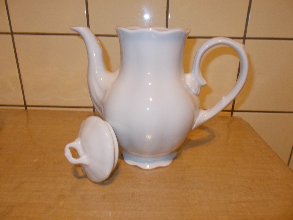 Cafetière en céramique blanche., Enlèvement