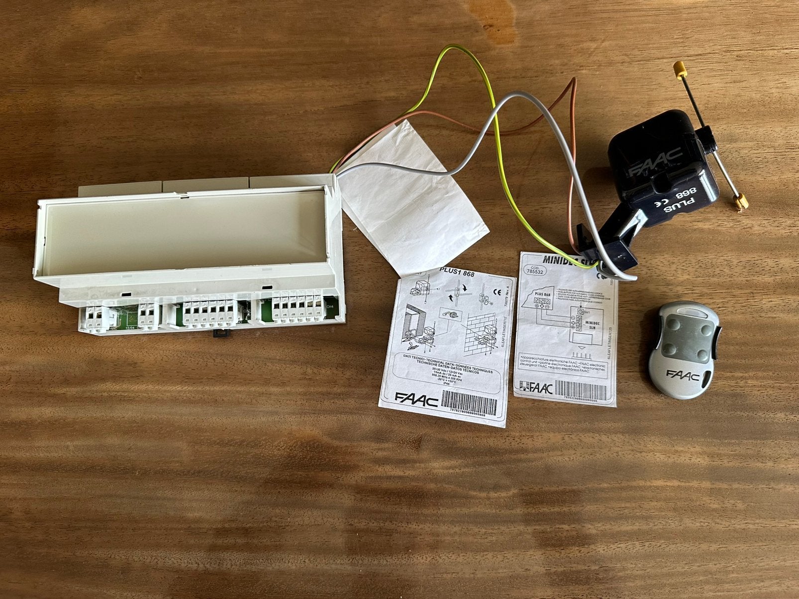 FAAC MINIDEC SLH 868 MHz 4-kanaals ontvanger complete set, Ophalen of Verzenden, Gebruikt, Zender en Ontvanger