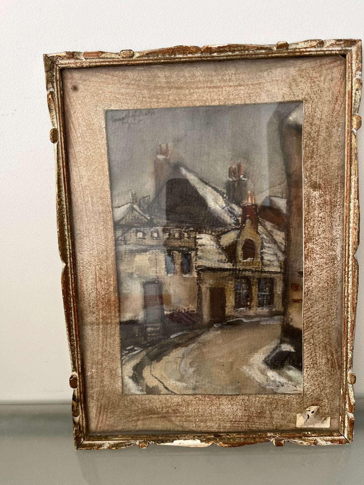 Aquarel Tempelhof Gent, Ophalen of Verzenden