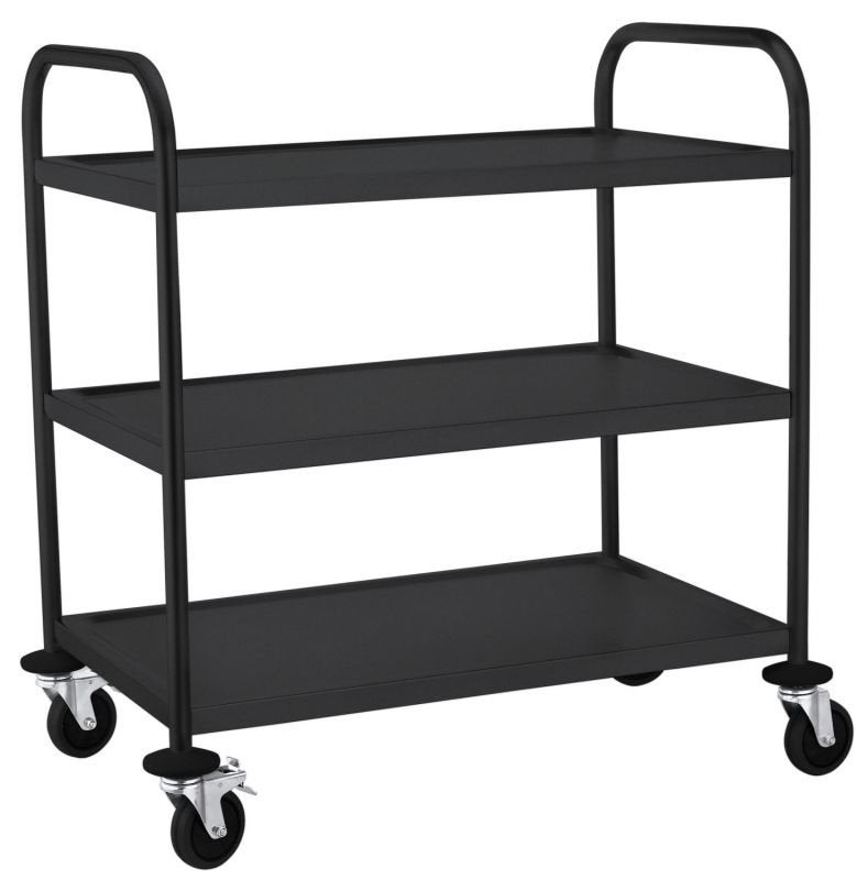 Zwarte serveerwagen/ trolley, Ophalen, Zo goed als nieuw