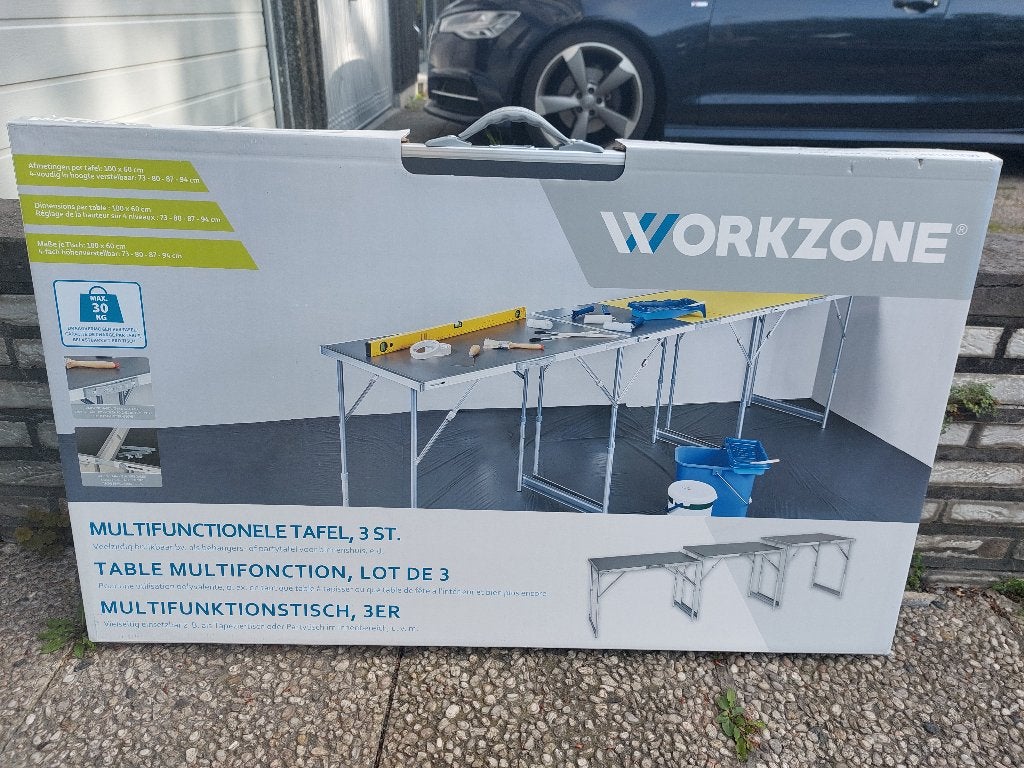 Multifunctionele tafels – 3 stuks   NIEUW in doos, Ophalen, Nieuw, Campingtafel