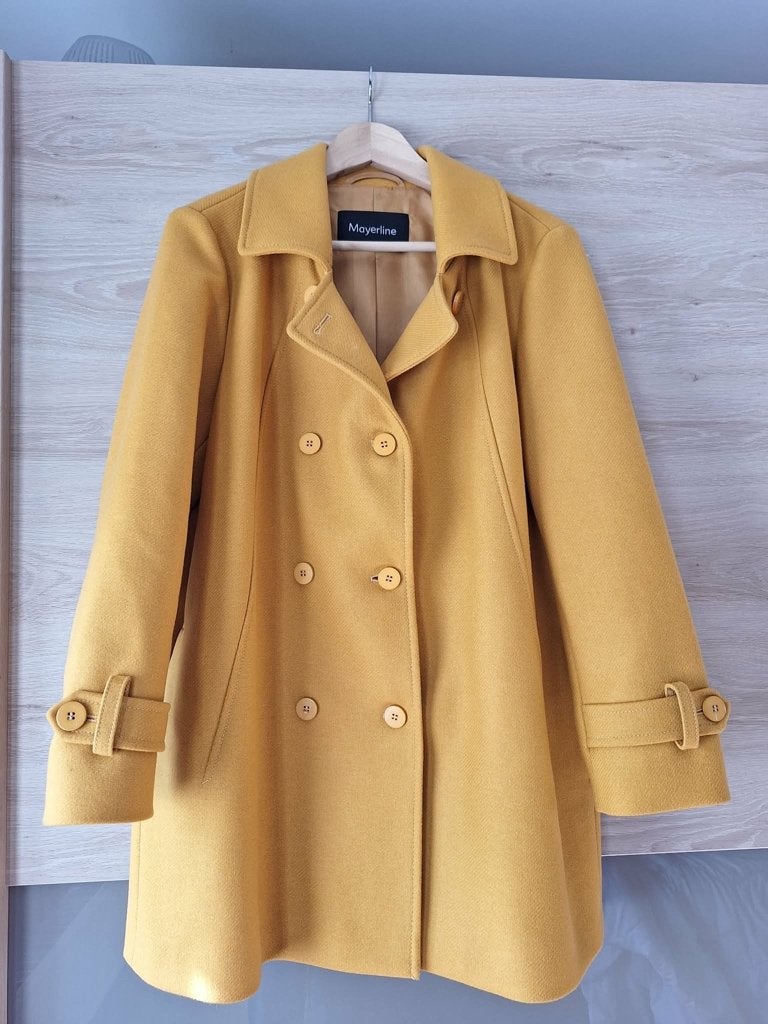 Mantel Mayerline 42, Kleding | Dames, Mayerline, Ophalen of Verzenden, Gedragen, Geel