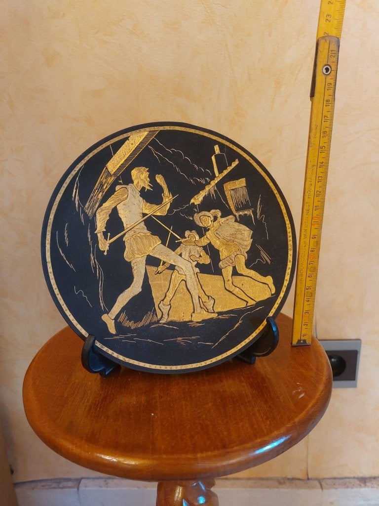 Vintage wandbordje Don Quichot, Ophalen