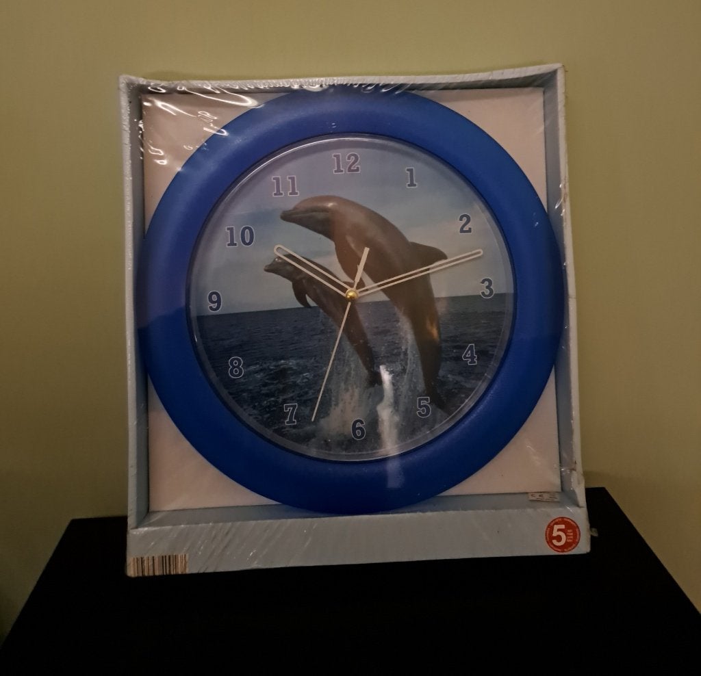Horloge murale dauphin neuve, Ophalen, Nieuw, Analoog, Wandklok