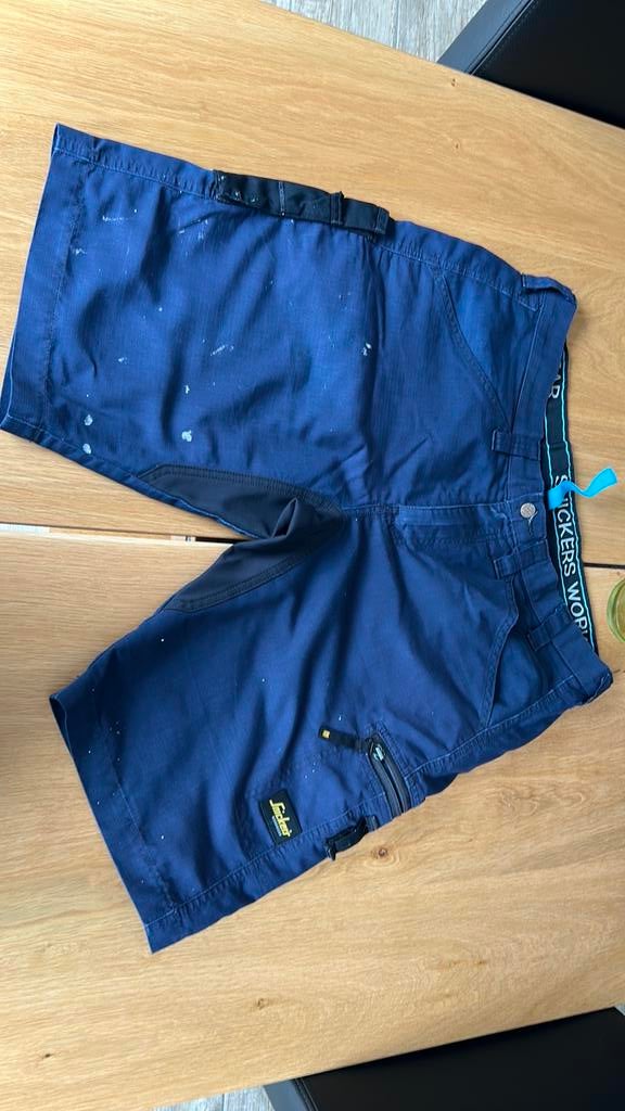 Snickers workwear short maat 52, Ophalen, Gedragen, Maat 52/54 (L), Blauw