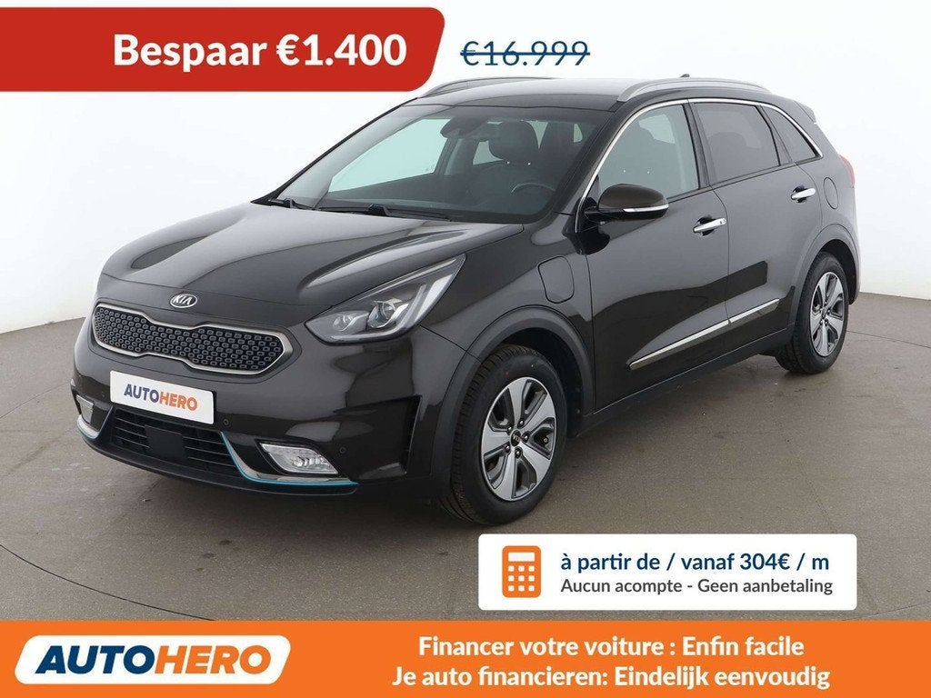 Kia Niro 1.6 Plug-in Hybrid Platin (bj 2018, automaat), Auto's, Kia, Gebruikt, 1580 cc, Bruin, 5 zetels