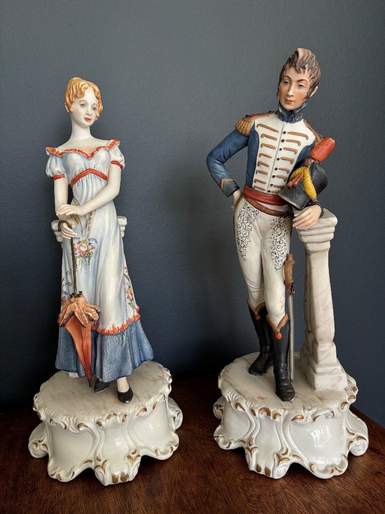 Porseleinen beeldjes Napoleon en vrouw, Ophalen