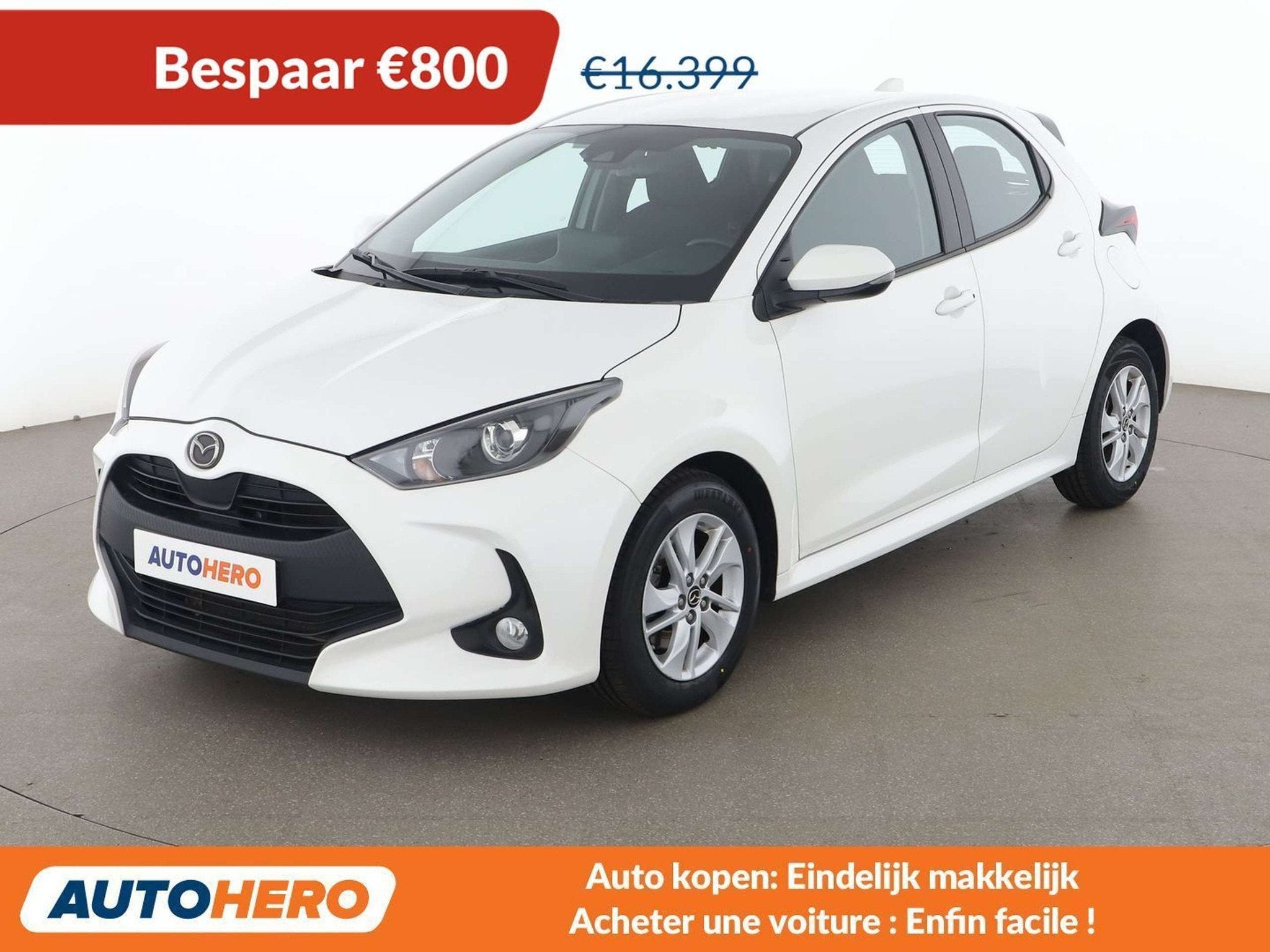 Mazda 2 1.5 Hybrid Agile (bj 2023, automaat), Auto's, Stof, Gebruikt, LED verlichting, 116 pk