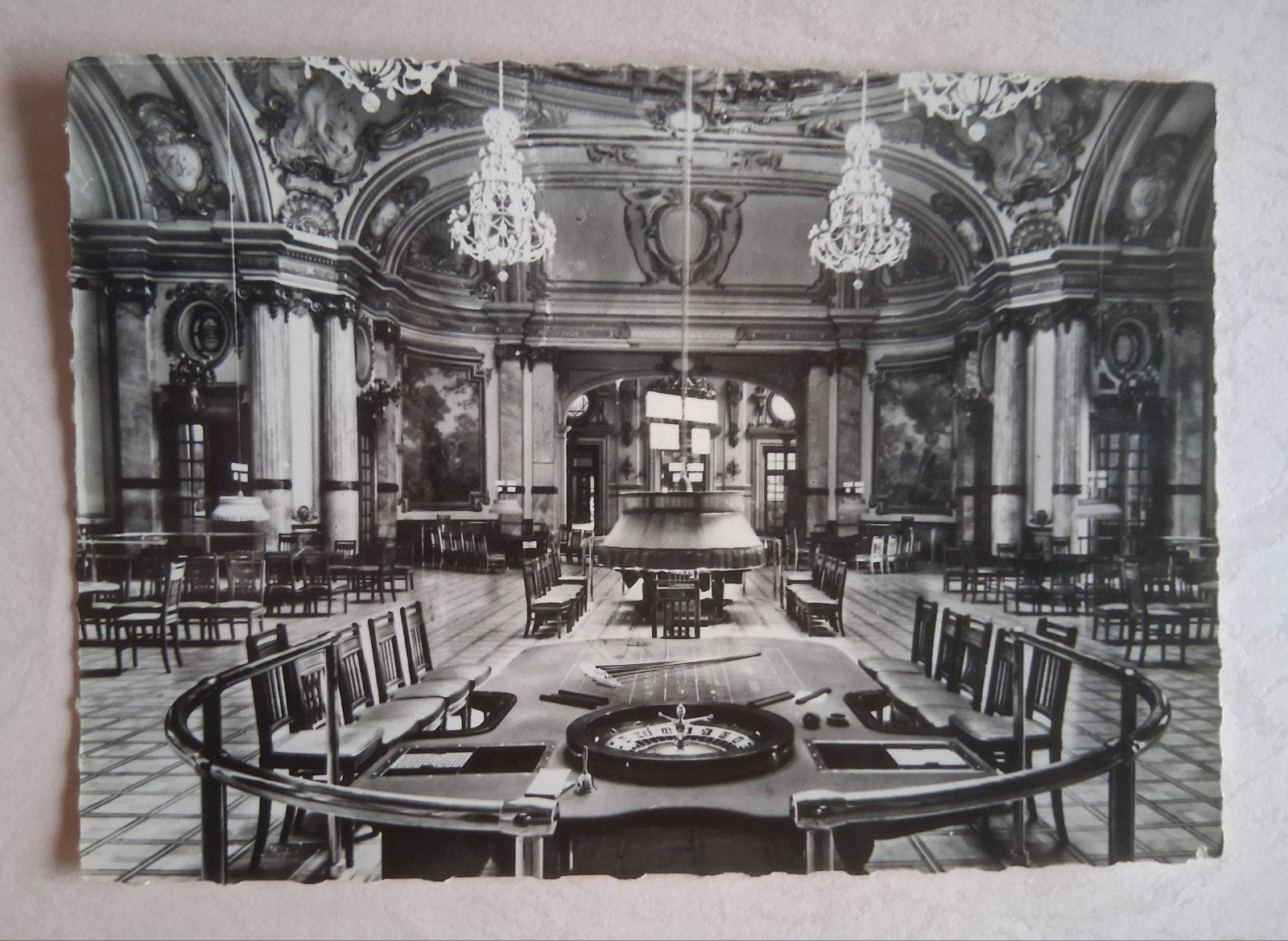 vintage Postkaart Interieur van Casino Monto-Carlo in Monaco, Ophalen of Verzenden