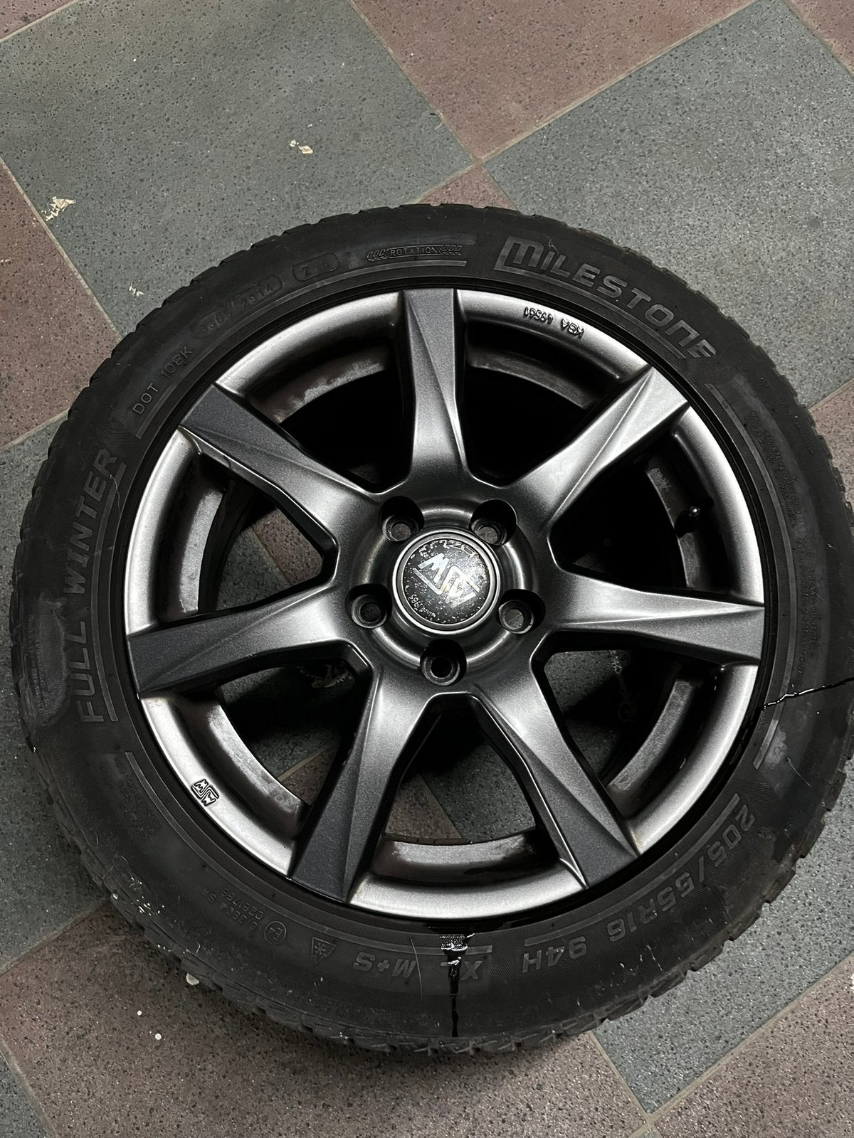 Jante 5X112 avec pneus hiver, Autos : Pièces & Accessoires, Pneus & Jantes, Pneus et Jantes, Pneus hiver, Enlèvement ou Envoi