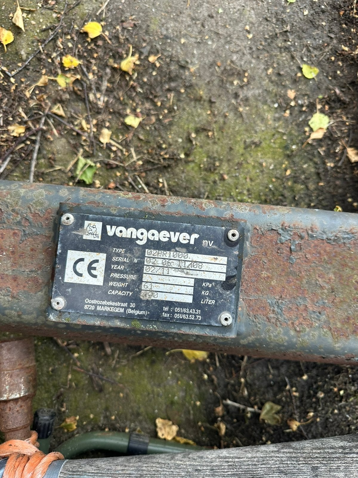 Vangaever, pellet vork, Enlèvement, Utilisé