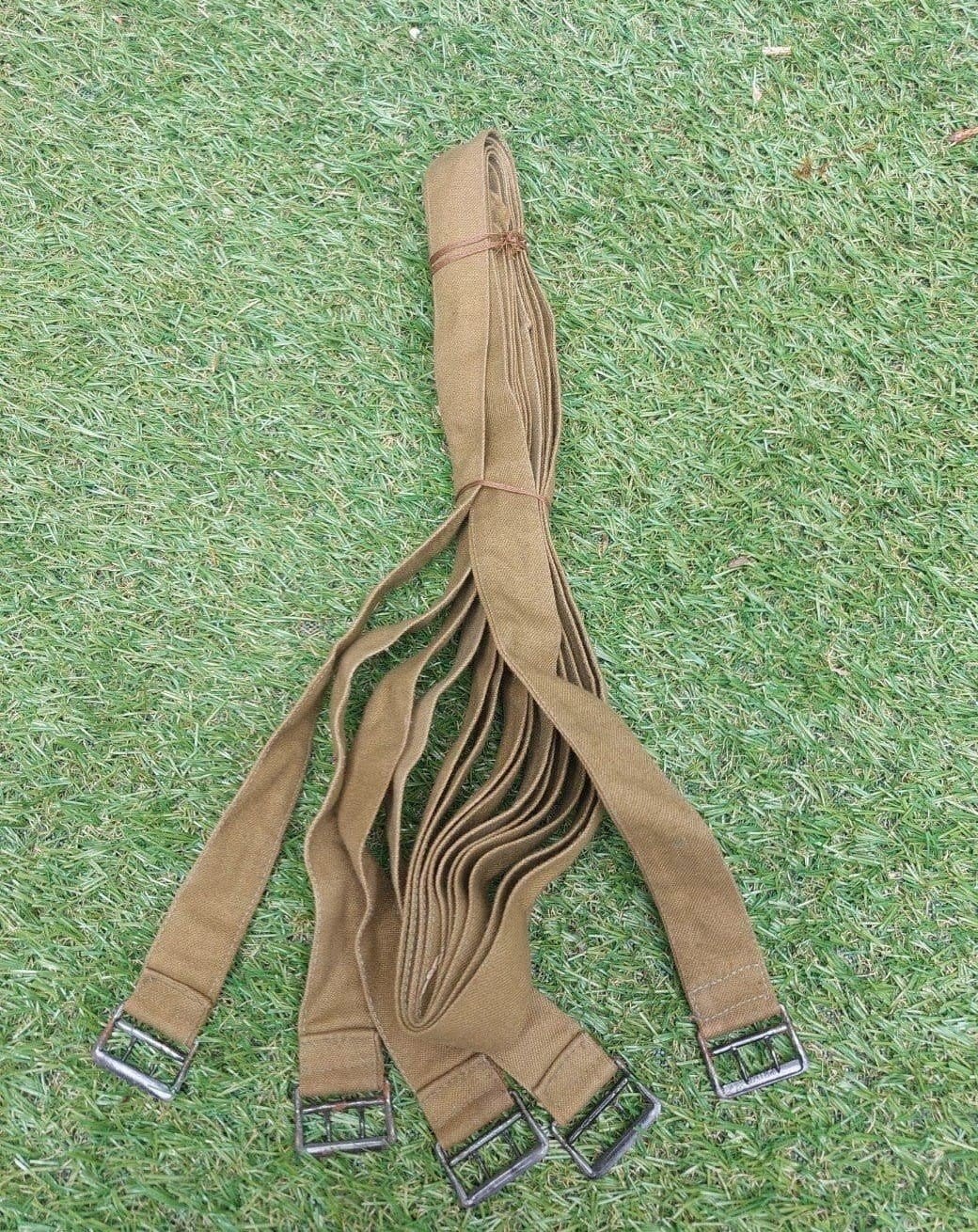 Bracelets en toile tropicale DAK de la Seconde Guerre mondia, Enlèvement ou Envoi, Armée de terre, Vêtements ou Chaussures