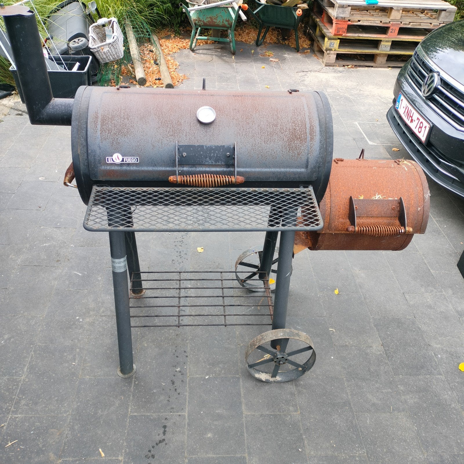 kleine smoker bbq, Jardin & Terrasse, Barbecues au charbon de bois, Enlèvement, Utilisé