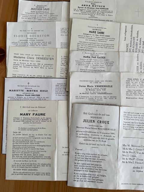 Cartes de prière Cocksijde, Envoi