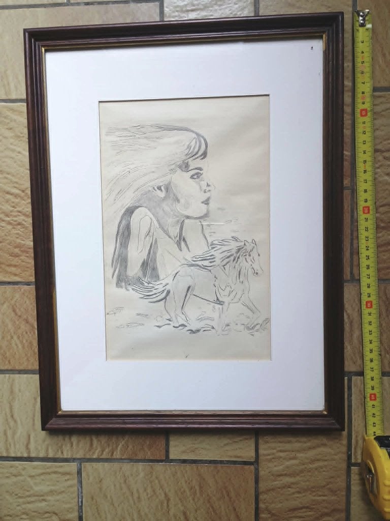 Tekening in potlood, Ophalen