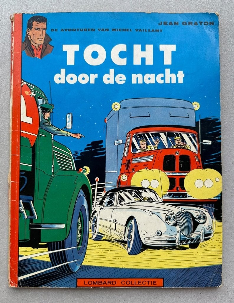 Michel Vaillant - Toch door de nacht - Eerste druk 1962, Jean Graton, Enlèvement ou Envoi, Une BD, Utilisé