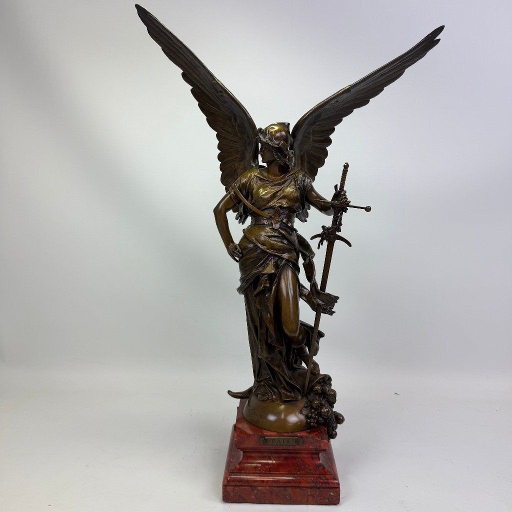 Bronzen beeld "La Paix Armée" van Jules Félix Coutan, Antiek en Kunst, Antiek | Brons en Koper, Brons, Ophalen of Verzenden