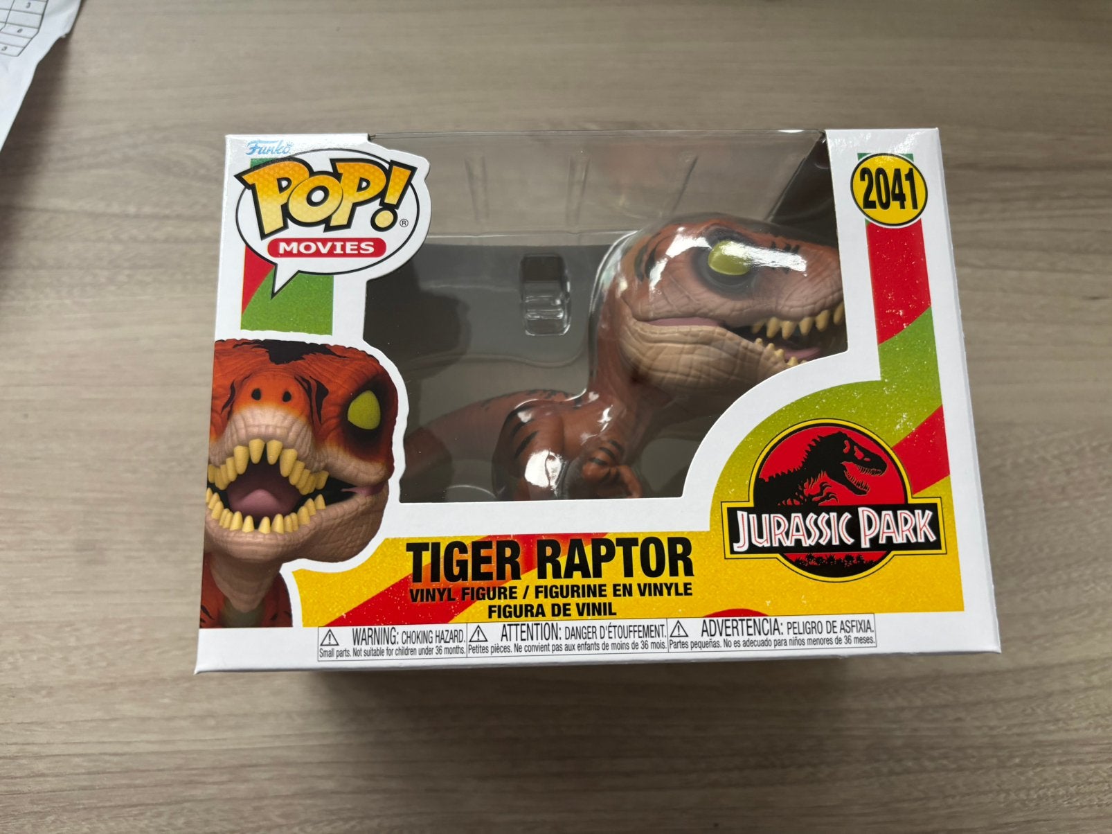 Funko Pop Jurassic Park Tiger Raptor #2041 Dinosaur, Ophalen of Verzenden, Zo goed als nieuw