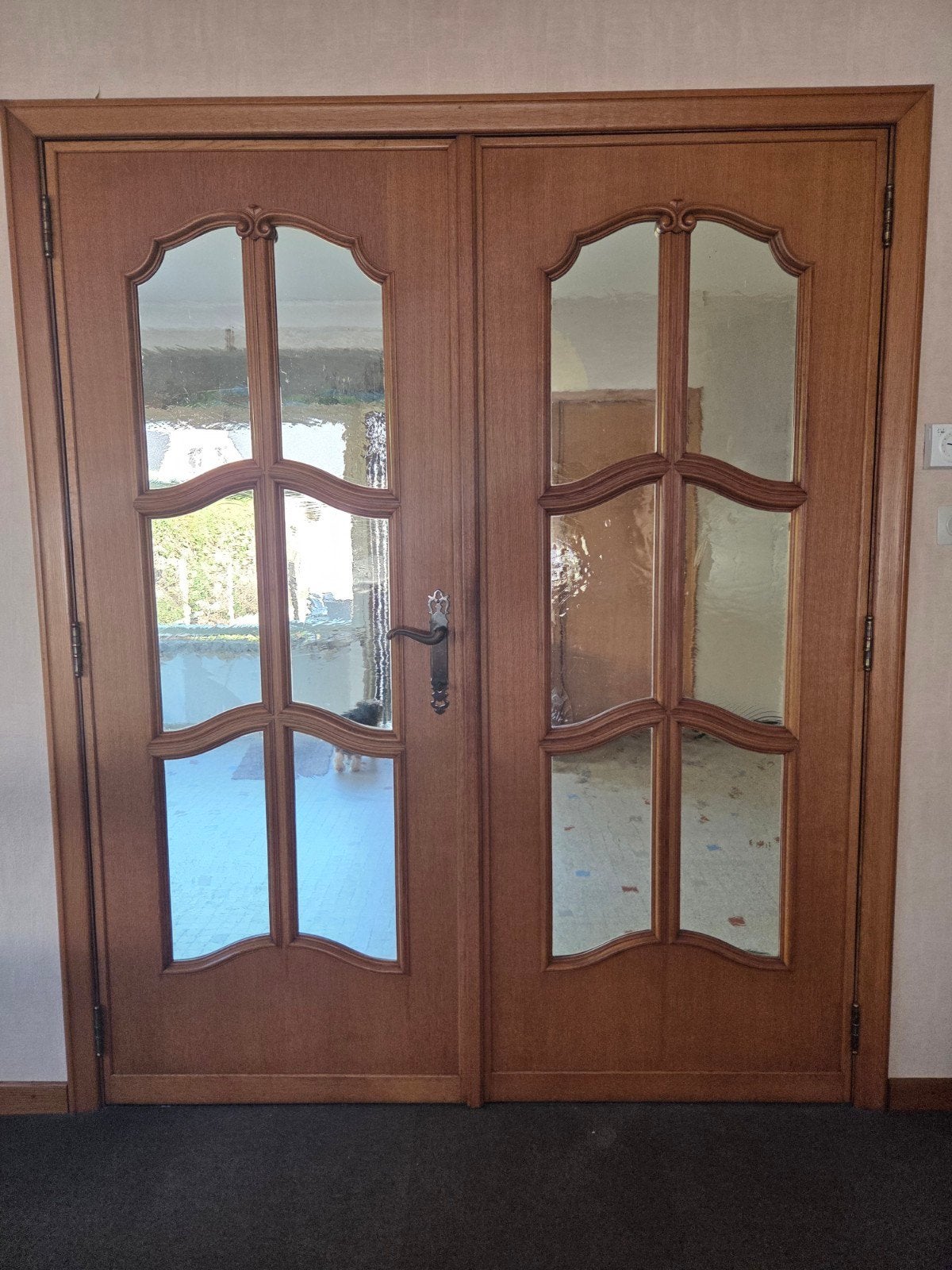 binnendeuren met glas, Doe-het-zelf en Bouw, Ophalen, Gebruikt, Deurkozijn, Inclusief glas