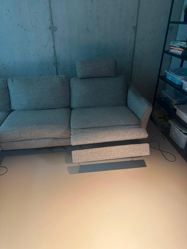 hoekzetel elektrische relax Longchair XXL, Ophalen, Gebruikt, Stof