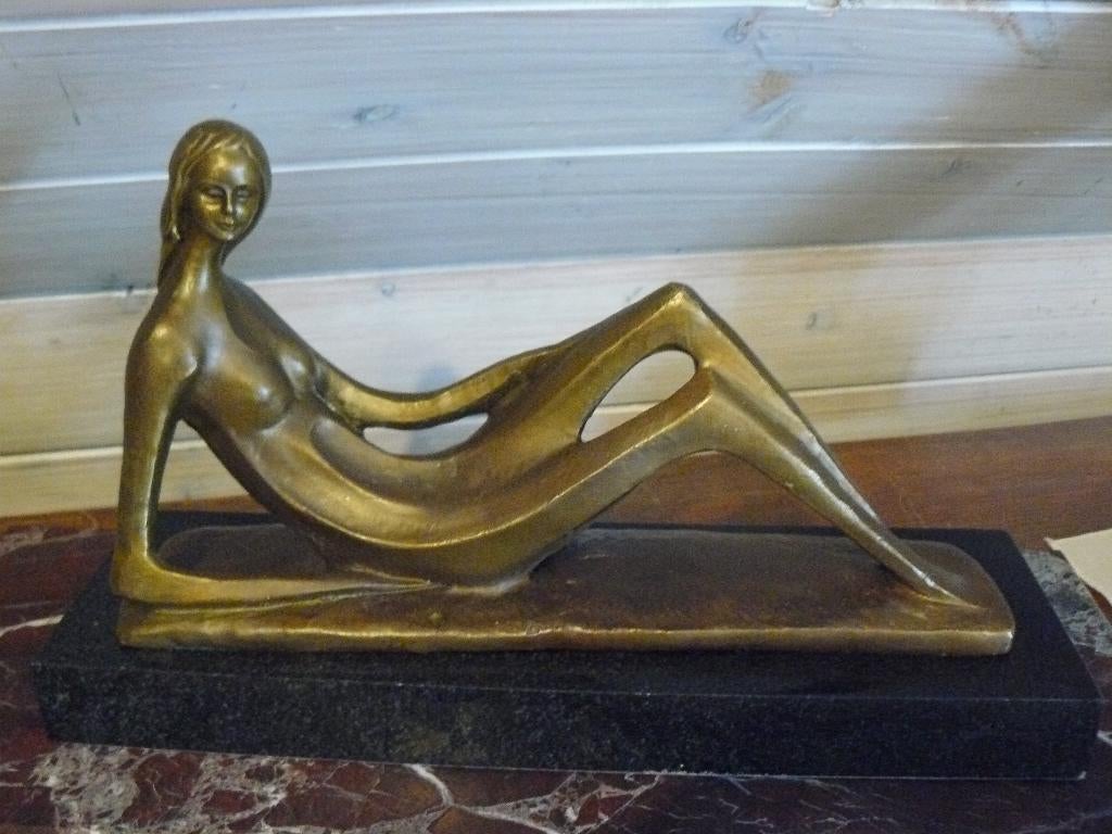 ART-DECO BRONS, Art deco, Ophalen of Verzenden, Brons, 20 - 50 cm