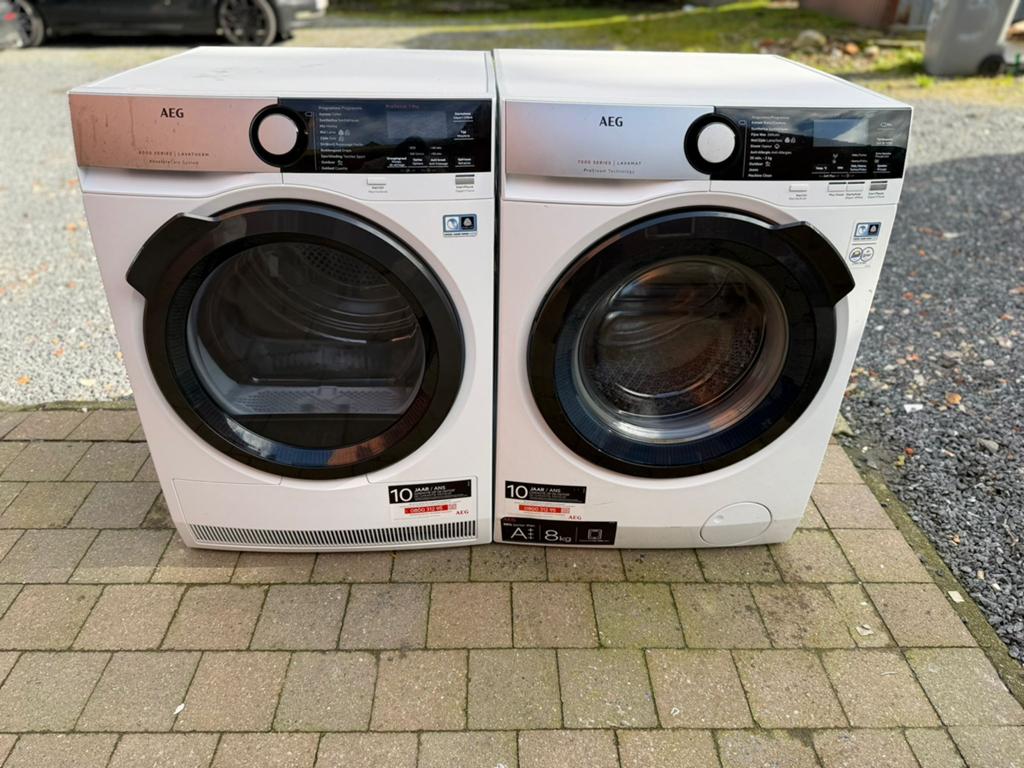 Wasmachine en droogkast Aeg werken perfect beide A+++ 8KG, Elektronische apparatuur, Ophalen, Zo goed als nieuw