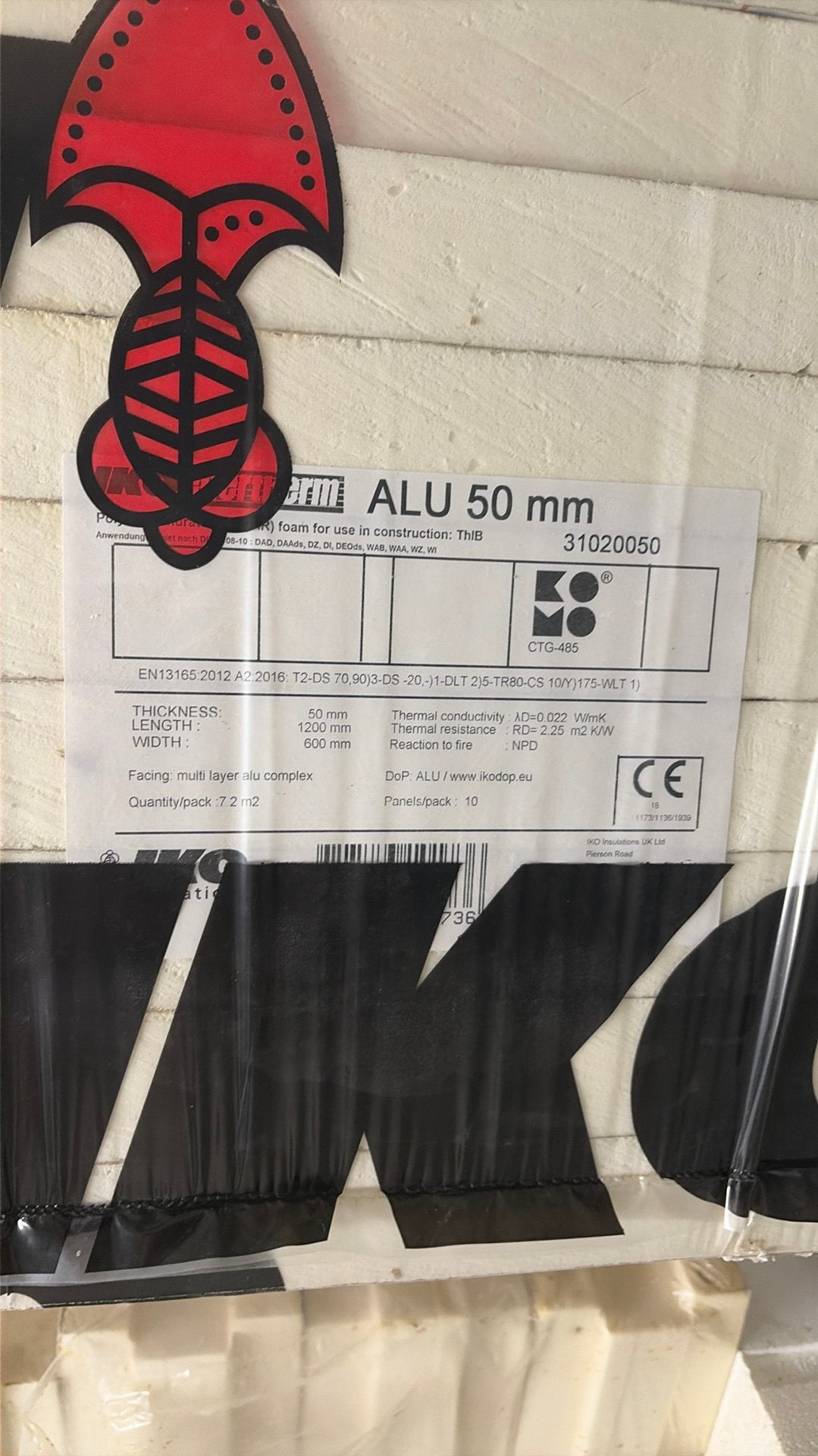 IKO PIR isolatie 5cm dik, Doe-het-zelf en Bouw, Ophalen, Zo goed als nieuw