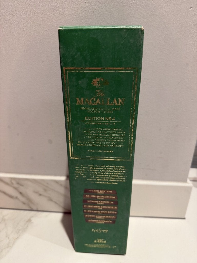 Macallan Edition No 4 70cl scellee, coffret etat moyen, Enlèvement ou Envoi, Neuf, Autres régions, Autres types