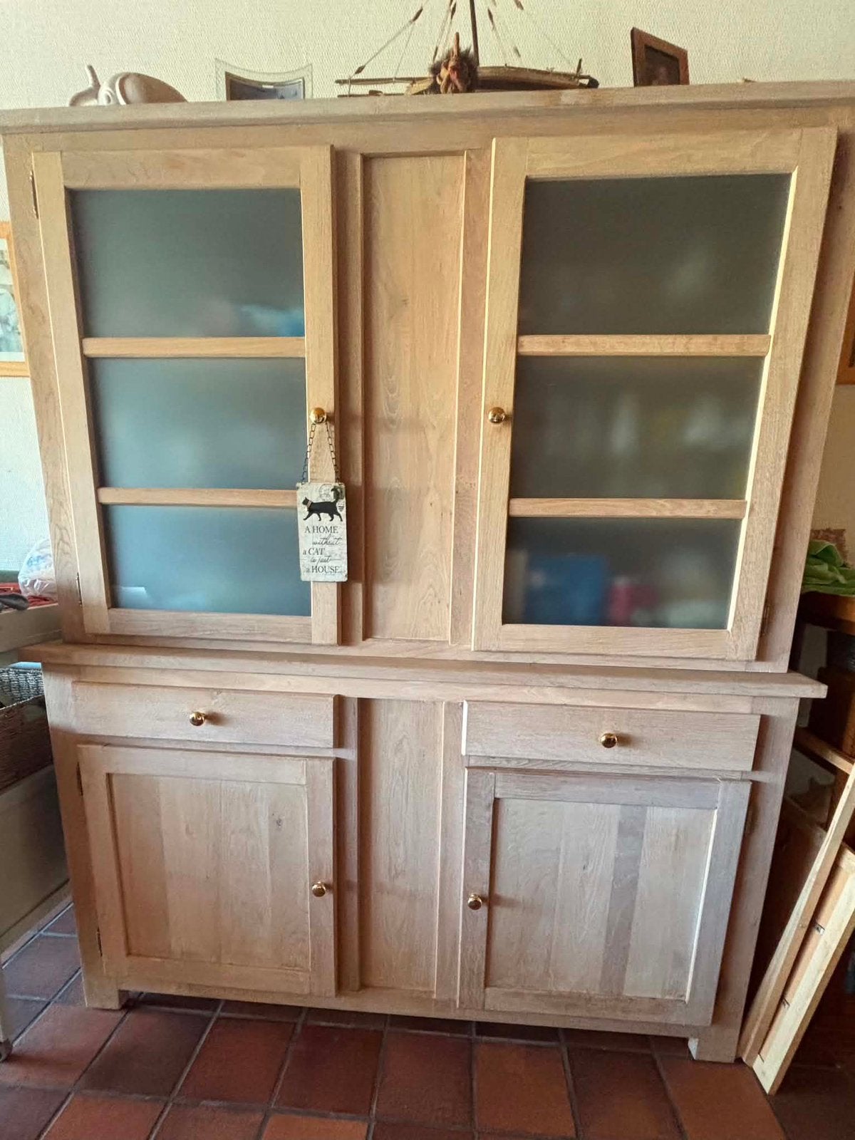 Massief eiken kast, Huis en Inrichting, Ophalen, Gebruikt, Met lade(s), 150 tot 200 cm