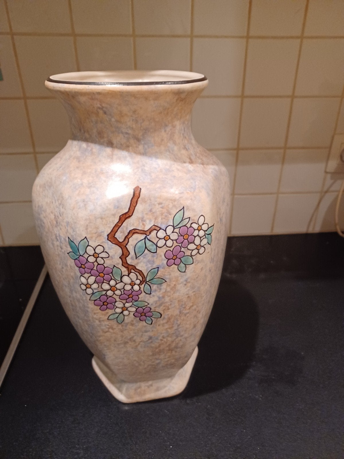 ancien vase Antoine Dubois Belgique, Neuf, Matériau naturel, Beige, Avec décoration incluse