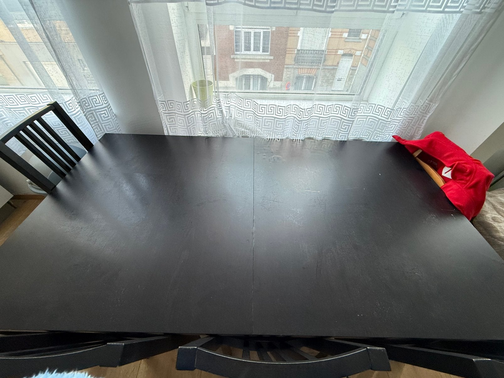 Table avec 4 chaises, Maison & Meubles, Enlèvement, Comme neuf, Bois