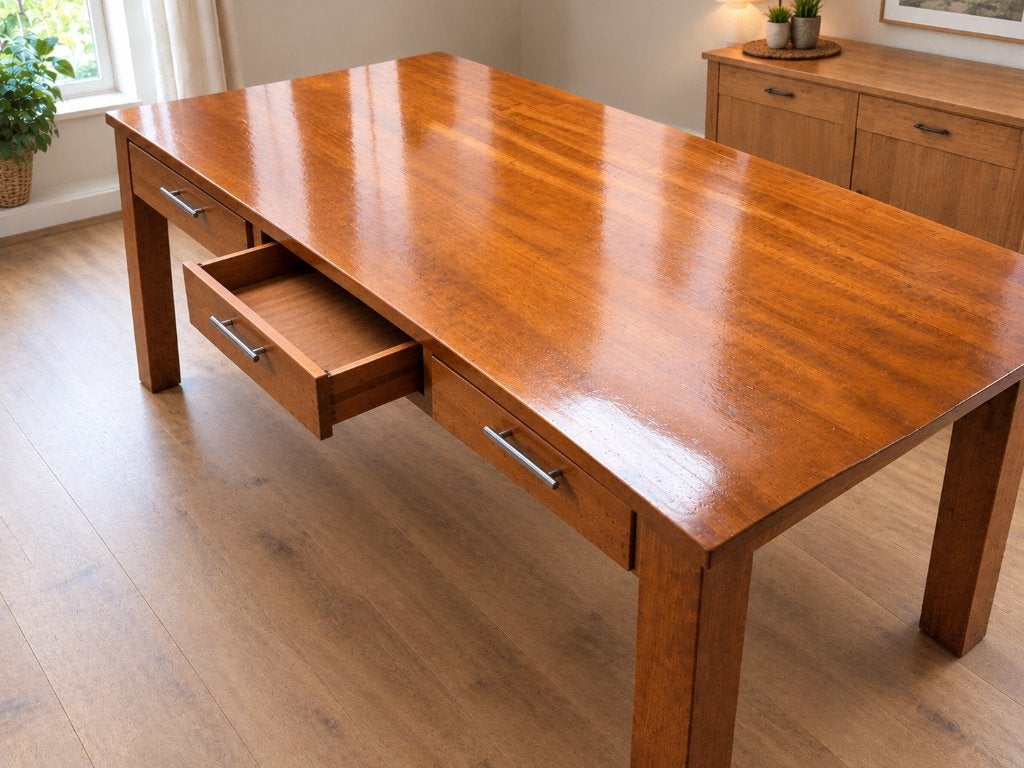Prachtige massieve teak eettafel – 200  90 cm, Ophalen, Tijdloos design, Gebruikt, Teakhout