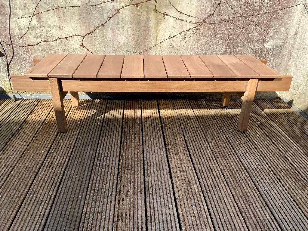 Nouveau banc de jardin robuste en bois dur massif, Enlèvement, Neuf, Bois