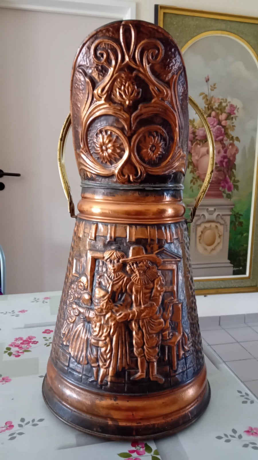 Koperen kolon kit. Ideaal als paraplu houder. 45 jaar oud., Antiek en Kunst, Antiek | Brons en Koper, Ophalen