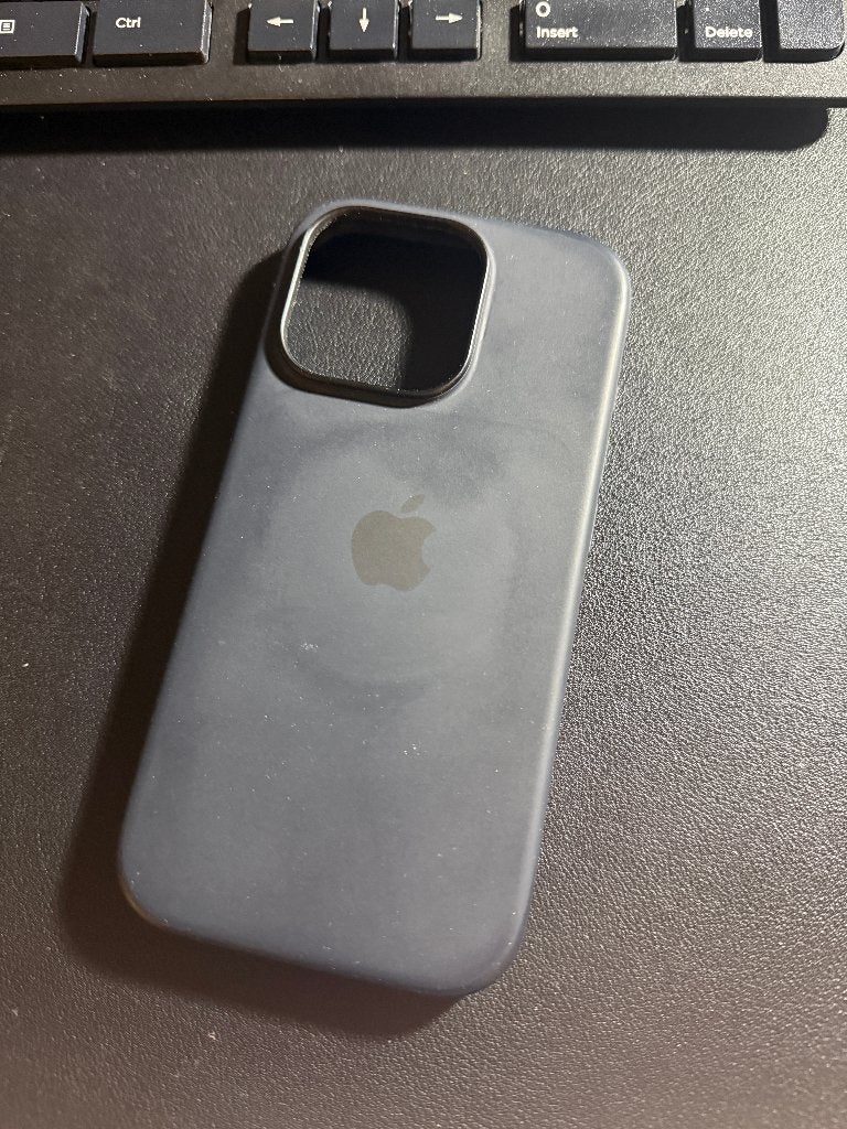 Siliconenhoesje met MagSafe voor iPhone 16 Pro - Denim, IPhone 16 Pro, Frontje of Cover, Blauw, Ophalen of Verzenden