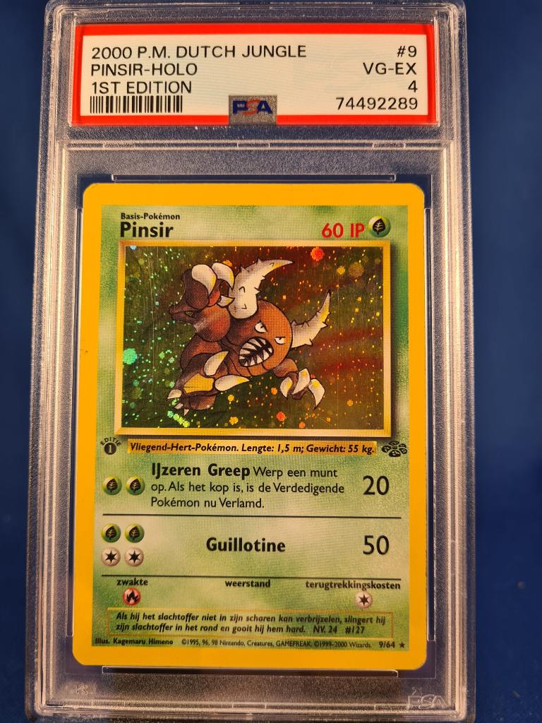 Pinsir 9/64 - Jungle (1st edition) (NL) (PSA 4), Hobby & Loisirs créatifs, Jeux de cartes à collectionner | Pokémon, Utilisé, Envoi