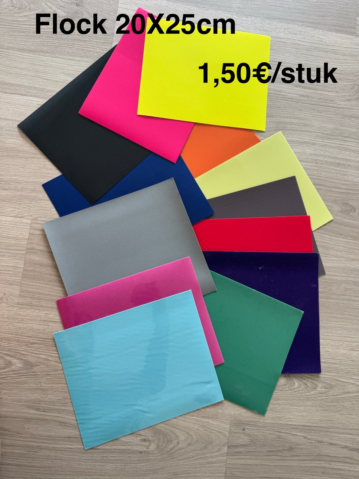 Flock en flex vellen, Ophalen of Verzenden, Zo goed als nieuw