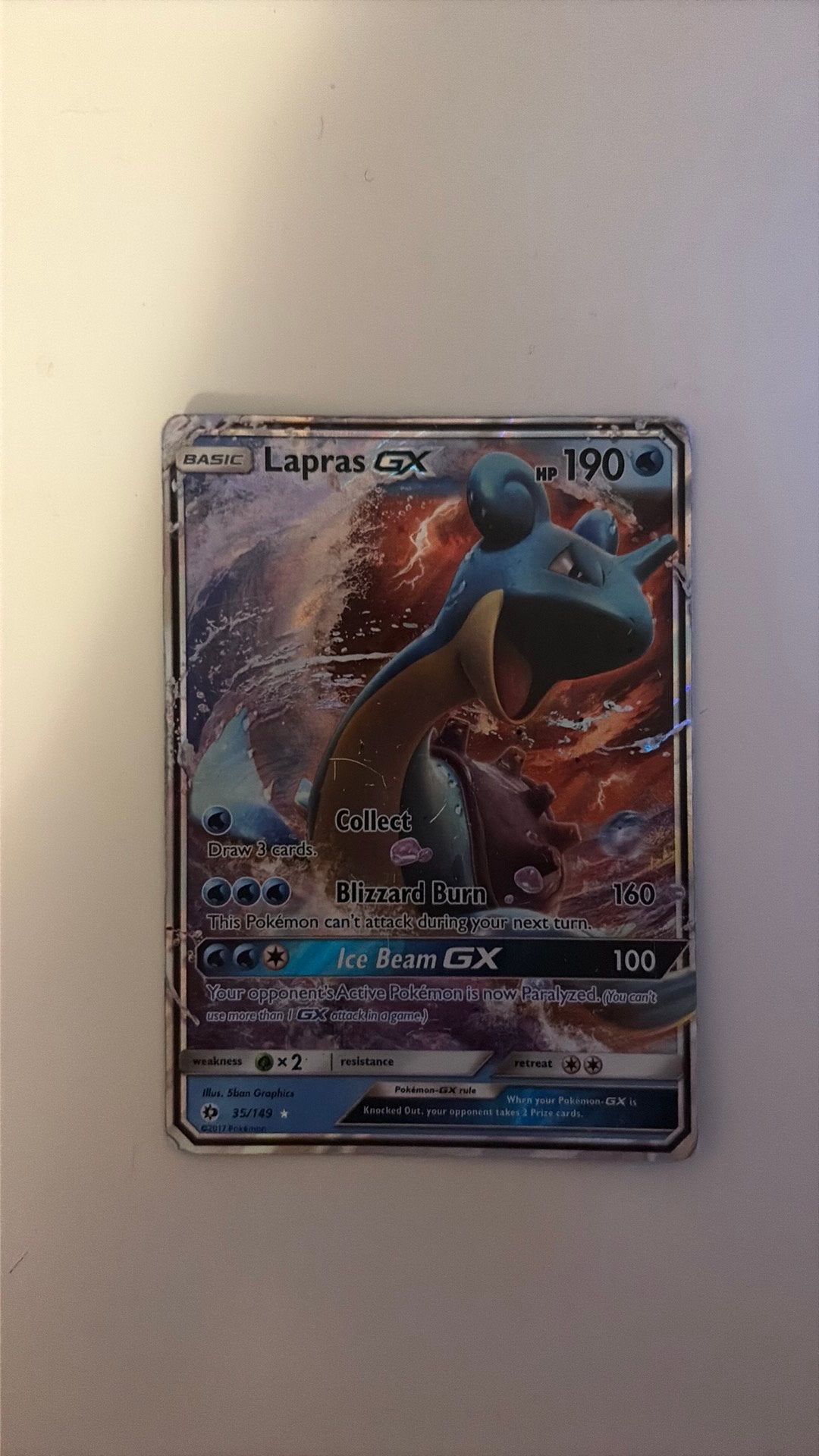 Pokemon kaart Lapras, Hobby en Vrije tijd, Verzamelkaartspellen | Pokémon, Ophalen of Verzenden, Zo goed als nieuw, Losse kaart