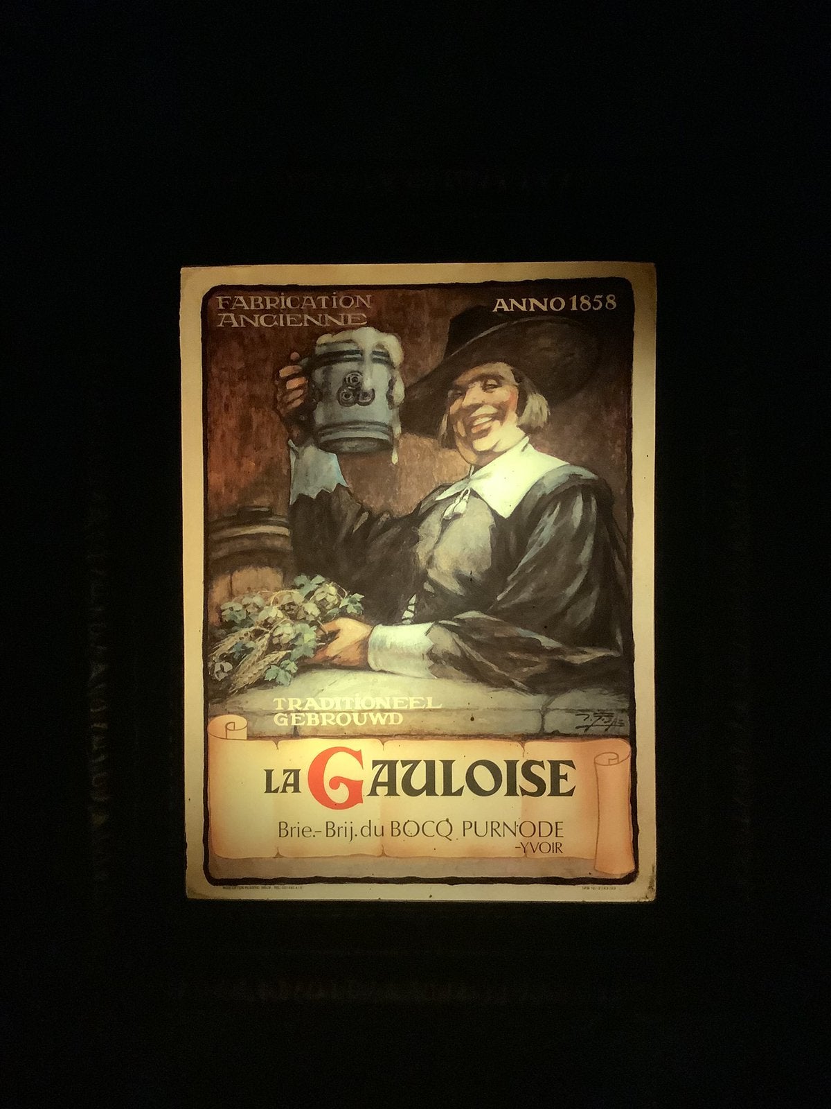 La Gauloise bier lichtbak, Verzamelen, Ophalen of Verzenden, Reclamebord, Plaat of Schild