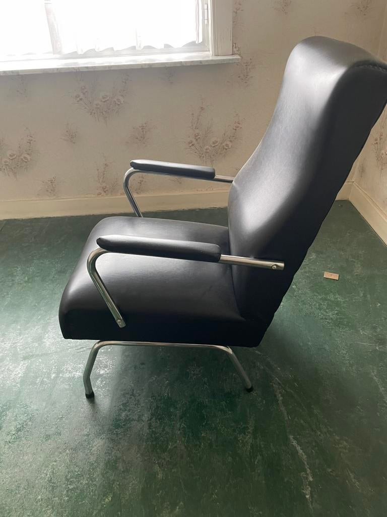 Leder zetel, Huis en Inrichting, Ophalen, Zo goed als nieuw