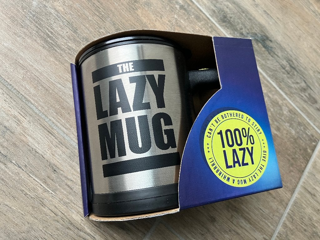 Lazy Mug “self-stirring” mok, Huis en Inrichting, Overige merken, Nieuw, Overige stijlen, Metaal