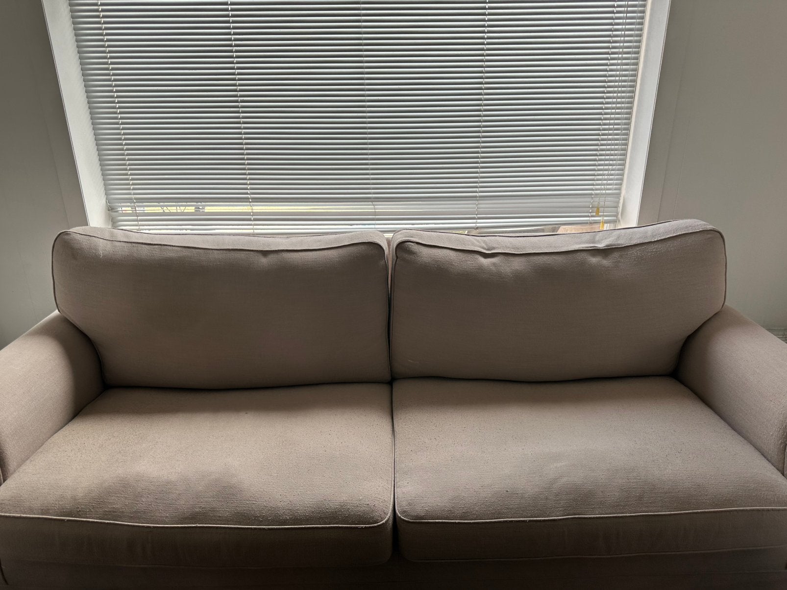 Beige zetels (stof) – set van 2, Huis en Inrichting, Ophalen, Zo goed als nieuw