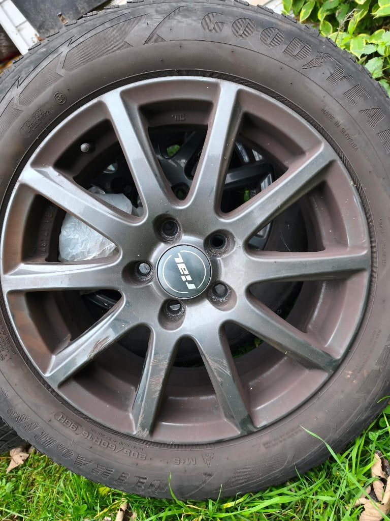 KIT HIVER - JANTES ALUMINIUM - 205/60 R16 - 5x108, Pneus hiver, 16 pouces, 205 mm, Enlèvement